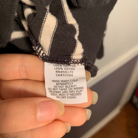 UO BDG Gray and White Striped Button Up Cardigan - Picture 5 of 5